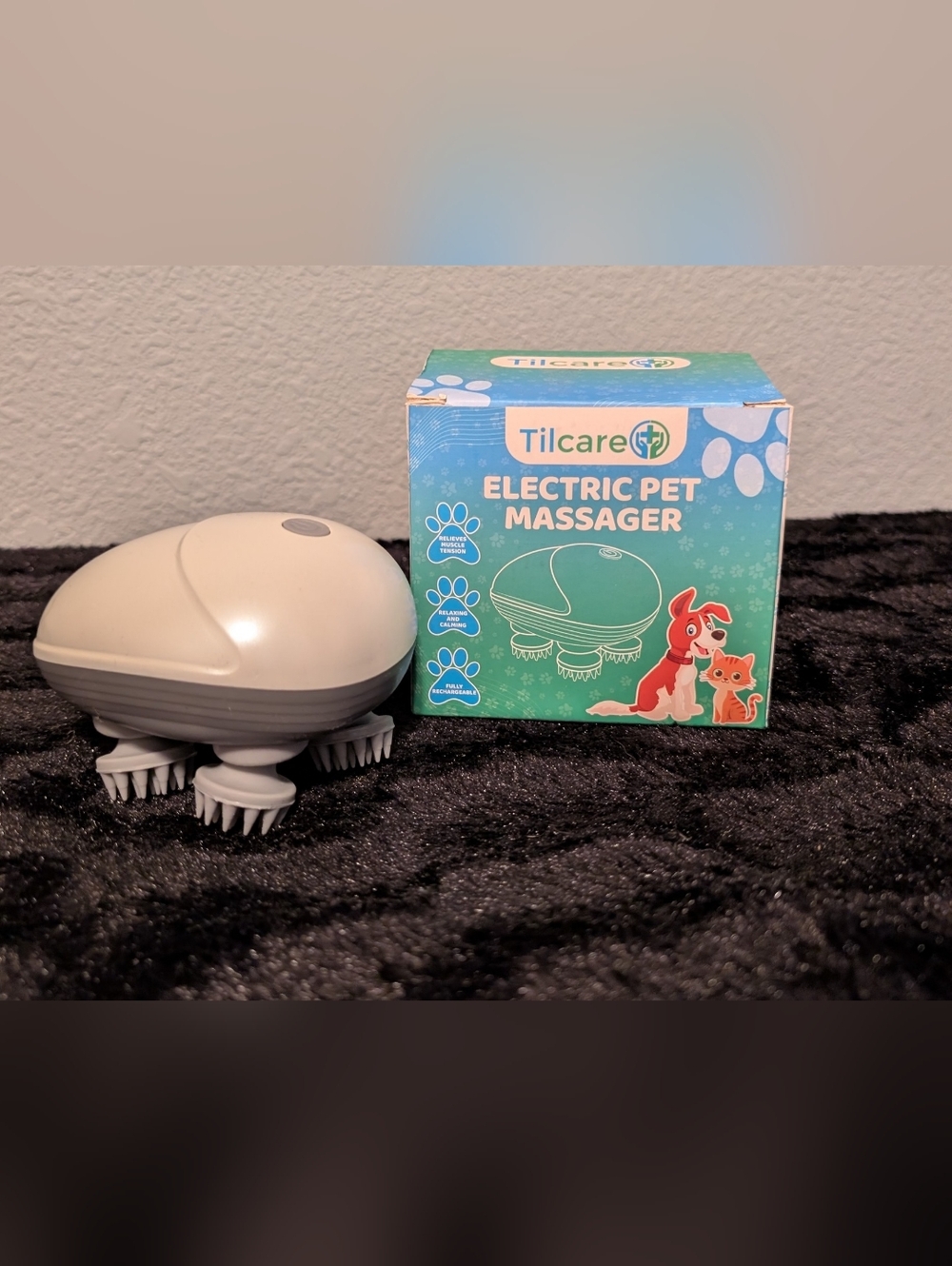 Electric Pet Massager - White/Grey